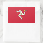 Sticker Rectangulaire Drapeau de l'île de Man (Sac)
