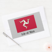 Sticker Rectangulaire Drapeau de l'île de Man (Enveloppe)