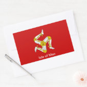 Sticker Rectangulaire Drapeau de l'île de Man (Enveloppe)