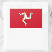 Sticker Rectangulaire Drapeau de l'île de Man (Sac)
