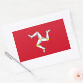 Sticker Rectangulaire Drapeau de l'île de Man (Enveloppe)