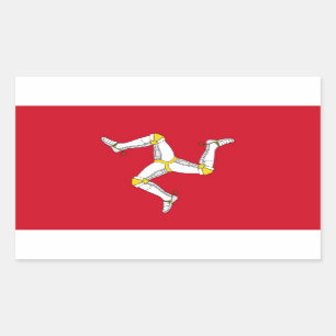 Sticker Rectangulaire Drapeau de l'île de Man
