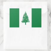 Sticker Rectangulaire Drapeau de l'île Norfolk (Sac)
