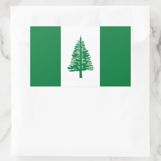 Sticker Rectangulaire Drapeau de l'île Norfolk (Sac)