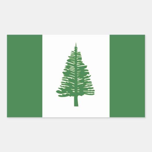 Sticker Rectangulaire Drapeau de l'île Norfolk (Devant)