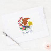 Sticker Rectangulaire Drapeau de l'Illinois (Enveloppe)