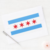 Sticker Rectangulaire Drapeau de l'Illinois de Chicago (Enveloppe)