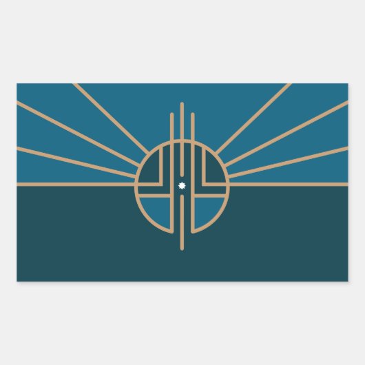 Sticker Rectangulaire Drapeau de Lincoln, Nebraska (Devant)