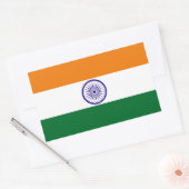 Sticker Rectangulaire Drapeau de l'Inde (Enveloppe)