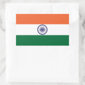 Sticker Rectangulaire Drapeau de l'Inde (Sac)