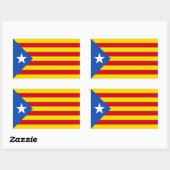 Sticker Rectangulaire Drapeau de l'indépendance catalane "L'Estelada Bla (Feuille)
