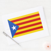 Sticker Rectangulaire Drapeau de l'indépendance catalane "L'Estelada Bla (Enveloppe)