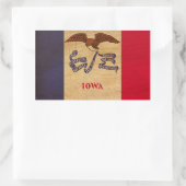 Sticker Rectangulaire Drapeau de l'Iowa (Sac)