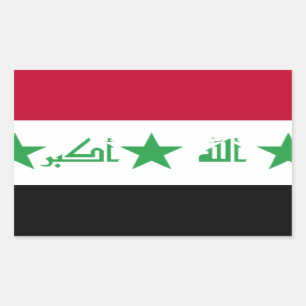 Sticker Rectangulaire Drapeau de l'Irak