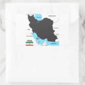 Sticker Rectangulaire drapeau de l'iran (Sac)