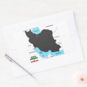 Sticker Rectangulaire drapeau de l'iran (Enveloppe)