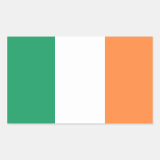 Sticker Rectangulaire Drapeau de l'Irlande (Devant)