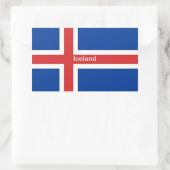 Sticker Rectangulaire Drapeau de l'Islande (Sac)