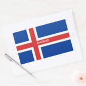 Sticker Rectangulaire Drapeau de l'Islande (Enveloppe)