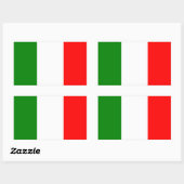 Sticker Rectangulaire Drapeau de l'Italie (Feuille)