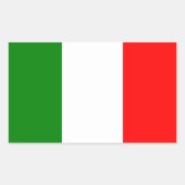 Sticker Rectangulaire Drapeau de l'Italie (Devant)