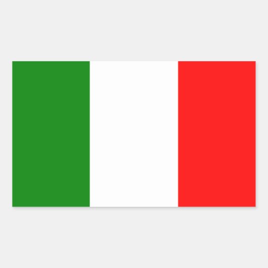 Sticker Rectangulaire Drapeau de l'Italie (Devant)