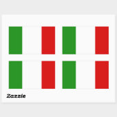 Sticker Rectangulaire Drapeau de l'Italie (Feuille)