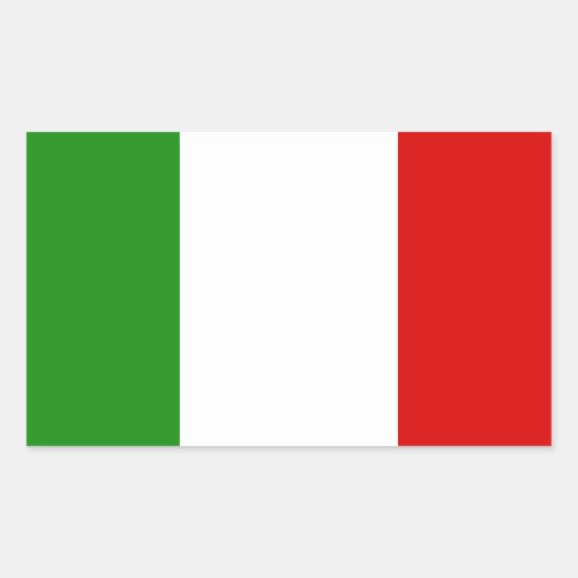 Sticker Rectangulaire Drapeau de l'Italie (Devant)