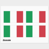 Sticker Rectangulaire Drapeau de l'Italie (Feuille)