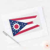 Sticker Rectangulaire Drapeau de l'Ohioan, Drapeau de l'Ohio (Enveloppe)