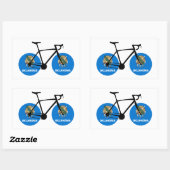 Sticker Rectangulaire Drapeau de l'Oklahoma à vélo (Feuille)