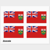 Sticker Rectangulaire drapeau de l'Ontario (Feuille)