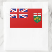 Sticker Rectangulaire drapeau de l'Ontario (Sac)