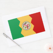 Sticker Rectangulaire Drapeau de Los Angeles (Enveloppe)