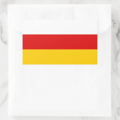 Sticker Rectangulaire Drapeau de l'Ossétie du Sud (Sac)