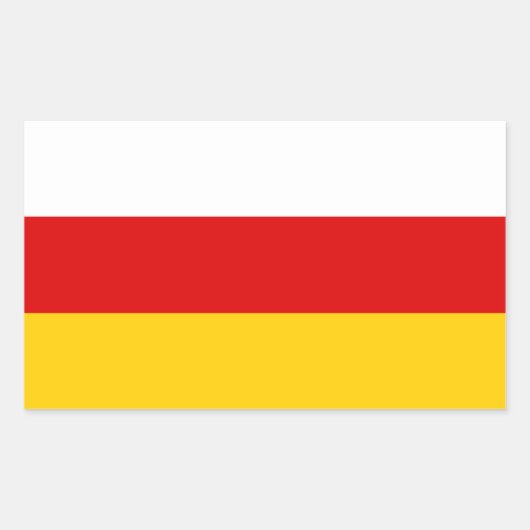 Sticker Rectangulaire Drapeau de l'Ossétie du Sud (Devant)
