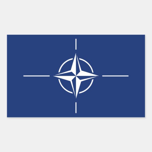 Sticker Rectangulaire Drapeau de l'Otan (Devant)
