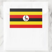Sticker Rectangulaire Drapeau de l'Ouganda (Sac)