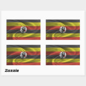Sticker Rectangulaire Drapeau de l'Ouganda (Feuille)