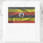 Sticker Rectangulaire Drapeau de l'Ouganda (Sac)