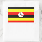 Sticker Rectangulaire Drapeau de l'Ouganda (Sac)