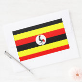 Sticker Rectangulaire Drapeau de l'Ouganda (Enveloppe)