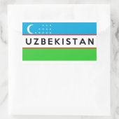 Sticker Rectangulaire drapeau de l'ouzbékistan (Sac)