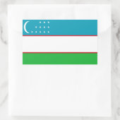 Sticker Rectangulaire Drapeau de l'Ouzbékistan (Sac)