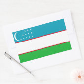 Sticker Rectangulaire Drapeau de l'Ouzbékistan (Enveloppe)