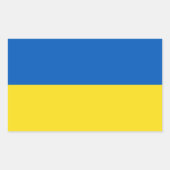 Sticker Rectangulaire Drapeau de l'Ukraine (Devant)