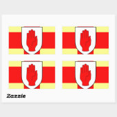 Sticker Rectangulaire Drapeau de l'Ulster - Irlande du Nord (Feuille)