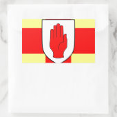 Sticker Rectangulaire Drapeau de l'Ulster - Irlande du Nord (Sac)