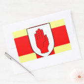 Sticker Rectangulaire Drapeau de l'Ulster - Irlande du Nord (Enveloppe)