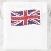 Sticker Rectangulaire Drapeau de l'Union griffée (Sac)